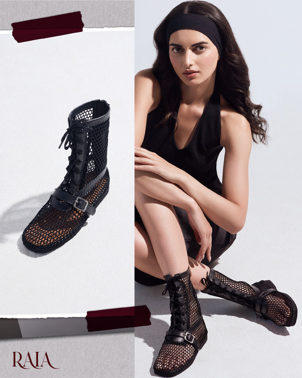 NOIR  HIGH BALLET BOOTS