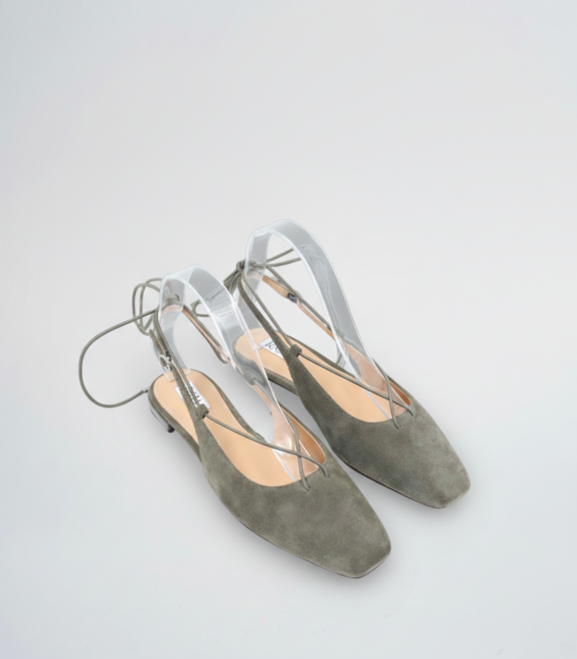 Solea — Olive Suede Lace Up Flat