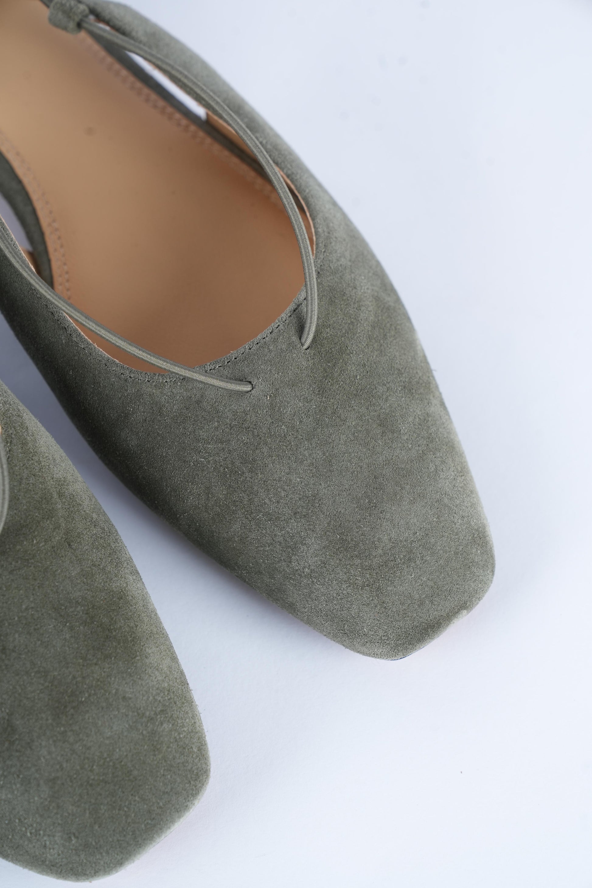 Solea — Olive Suede Lace Up Flat